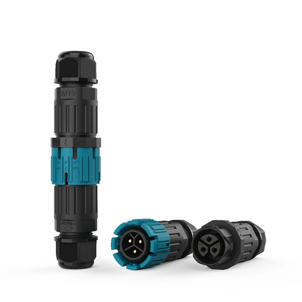 IP68 Connector In-line Cable Coupler Cable Waterproof Connector Threaded Connection Waterproof IP68 SP13 Nylon PA66