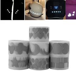 Reflective Stickers for Clothing Hot Fix Stamping Foil Heat Transfer Vinyl Film Reflective Tape DIY Iron On Fabric 3X100CM/Roll