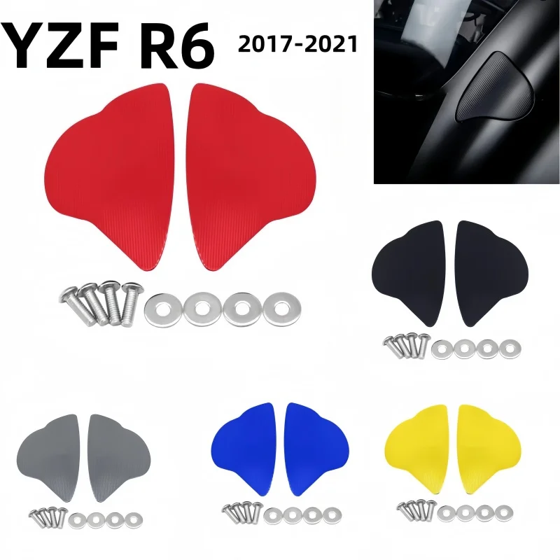 

Block OFF Plate Chassis Decorative Motorcycle Rear View Mirror Hole Cover Mirror Code Cap Base Block For Yamaha YZF R6 2017-2021