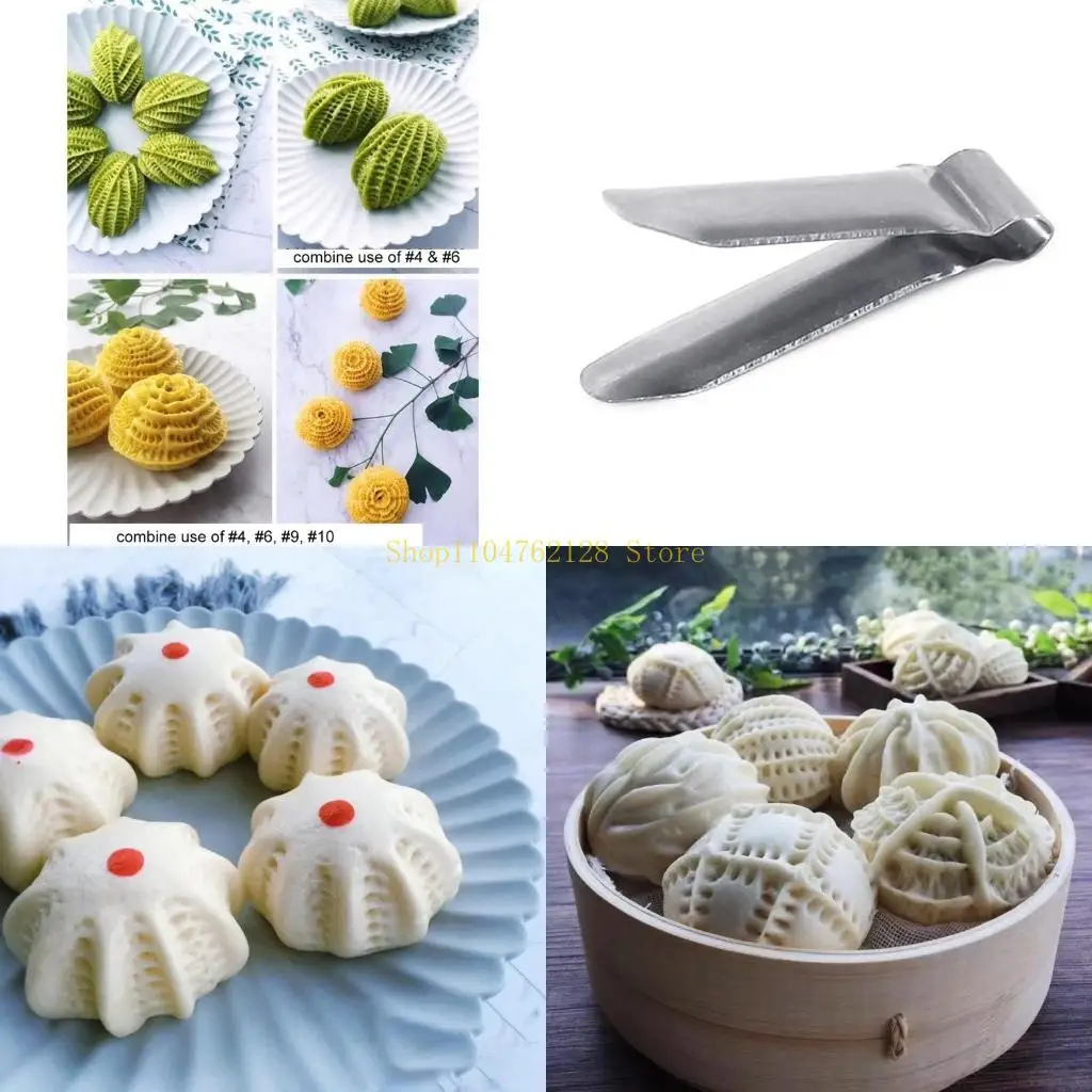 Stainless Steel Walnut Clip Cake Bun Decorating Tool Baking Bread Dessert Pastry Decoration Peanut Engraving Mold best sale