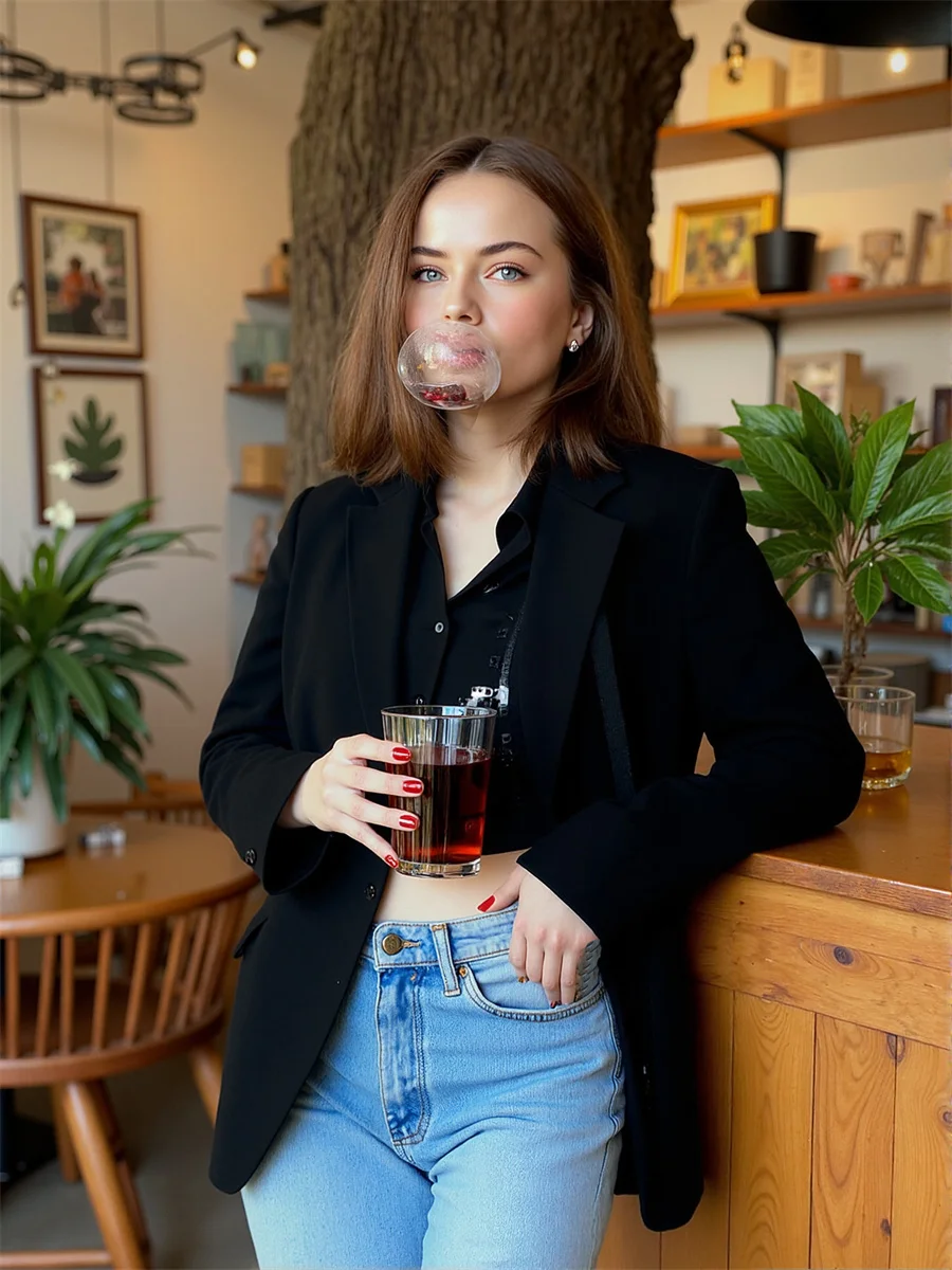 

Blazer Mujer Wash Simplicity Ruffle Skinny Translucent Delicate Overlay Structured Doodle Lined Mixed Hugging Beau Bank Host