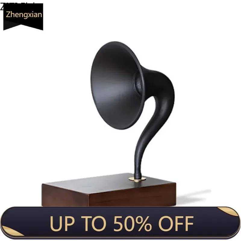 Simulated Phonograph Ornaments Modern Crafts Desk Decoration Creative Artwork Music Equipment Horn Model Room Aesthetics Decor