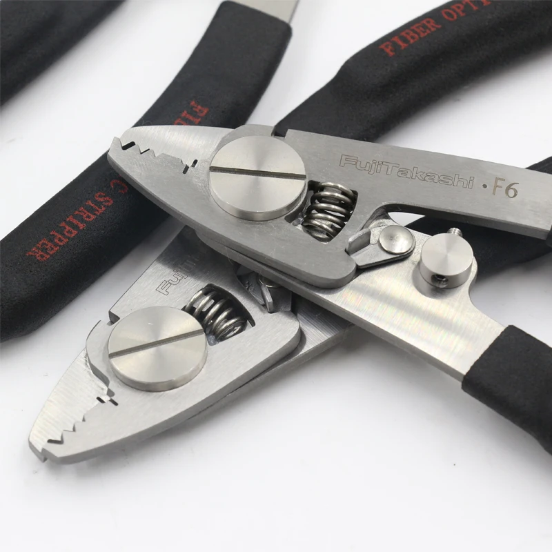 FujiTakashi Miller Pliers F4/F6 Leather Cable Stripper Fiber Optic Stripping Pliers Pigtail Bare Fiber Multifunction Pliers