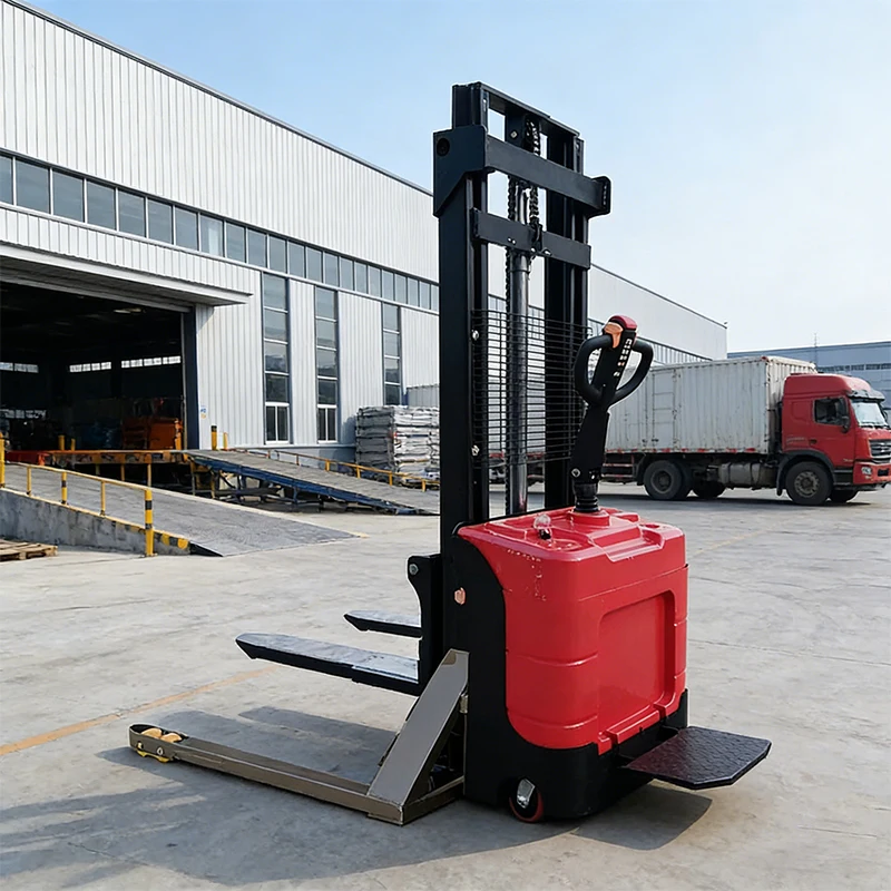 

Factory Direct Electric Stand-on Stacker Manufacturer FullSemi Electric Pallet Stacker for Warehouse Material Handling Equipment
