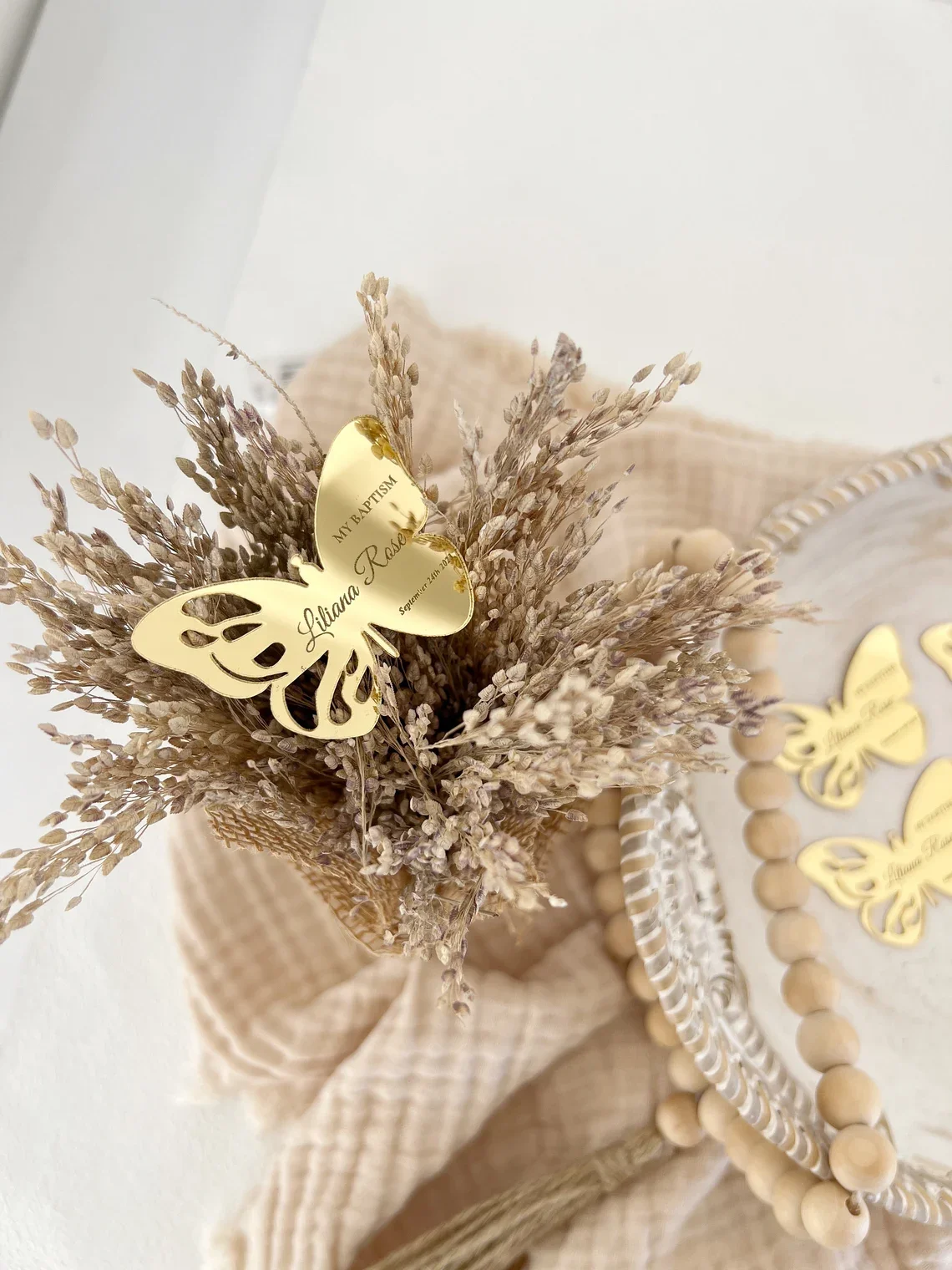 

5/10/25/30Pcs Personalized Acrylic Butterfly Party Gift Tag,Quinceñera Favor Tags,Baptism Gift Tag,Thank You Gift Tag,Birthday
