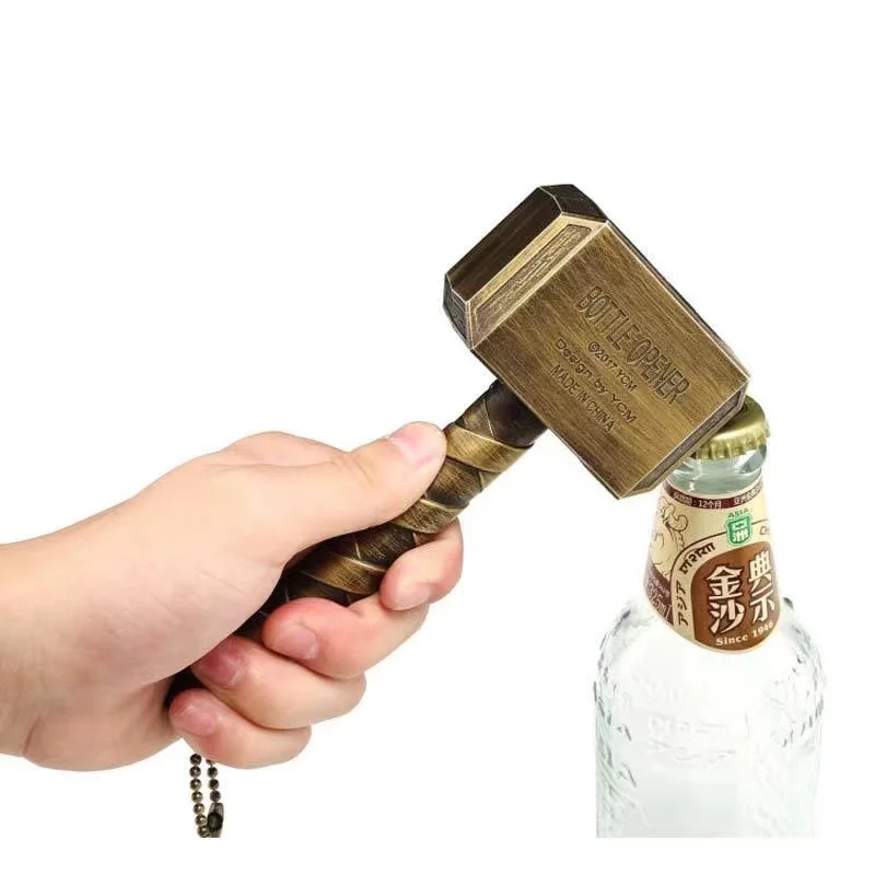 Multifunction Hammer Thor Shaped Beer Bottle Opener Large Size Beer Bottle Opener With Long Handle Kitchen Bar Tool