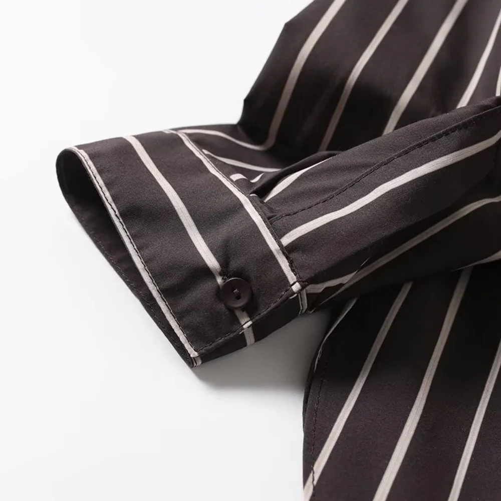 UNIZERA 2025 Nuovo prodotto Moda casual da donna Design in stile europeo e americano Camicia a righe sensoriale e diligente