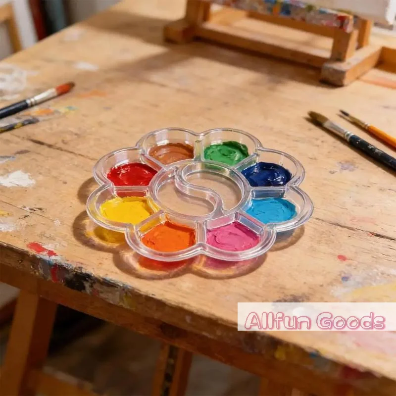 [TG835]20Pcs Disposable Paint Tray Transparent Color Mixing Palette One-Time Use Painting Supplies Disposable Painting Palettes
