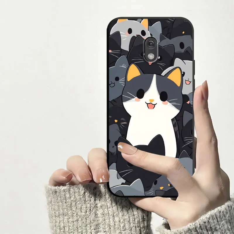 Protector Voor Nokia 215 4G Case Voor Nokia 225 4G Schokbestendig Zachte Siliconen Achterkant TPU Telefoon Case bloem Kat Stofdicht Bumper