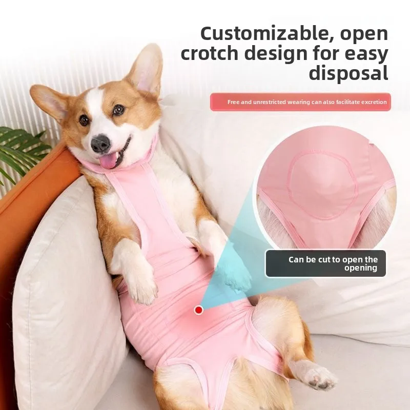 Dog Surgery Recovery Suit for Spay Neuter, Post-Operative Anti Lick Bodysuit Alternative to Cone, Breathable Recovery Shirt