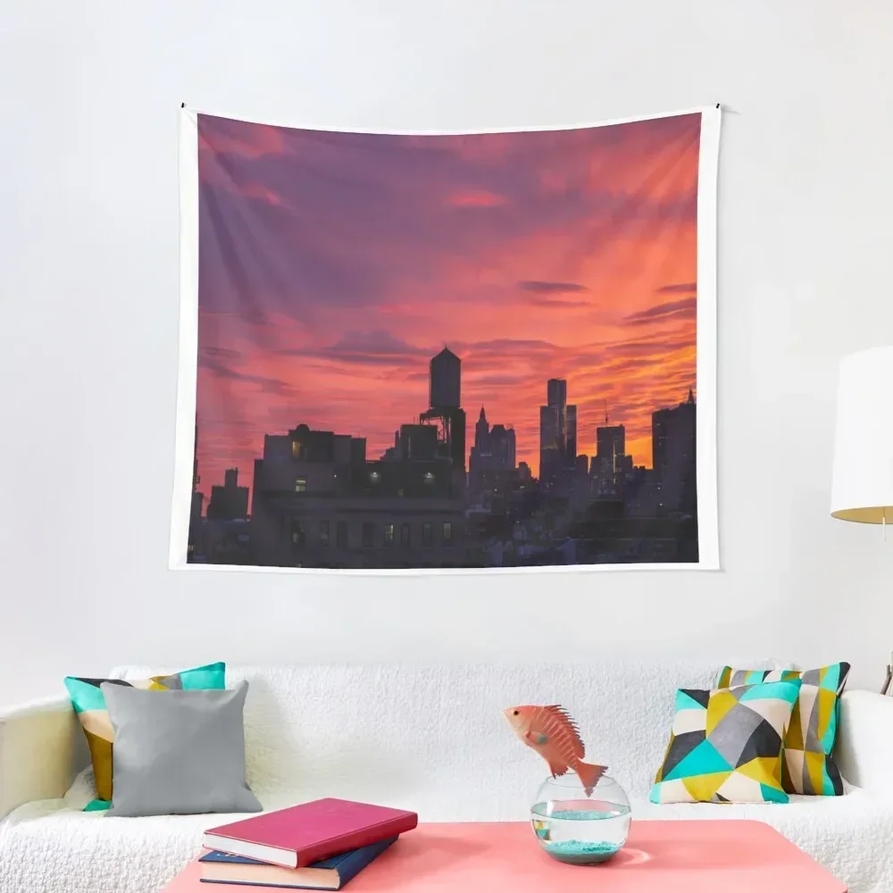 

City Sunset Tapestry Room Ornaments Room Decor Cute Wall Deco Wall Carpet Tapestry
