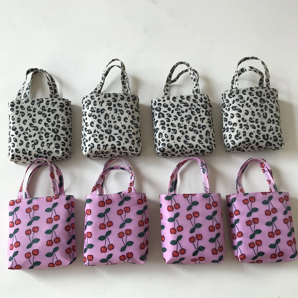 Stylish Vest Style Folding Nested Bag Promotional Custom Print Large Capacity Portable Foldable Shopper Bag Compact Gift Bag