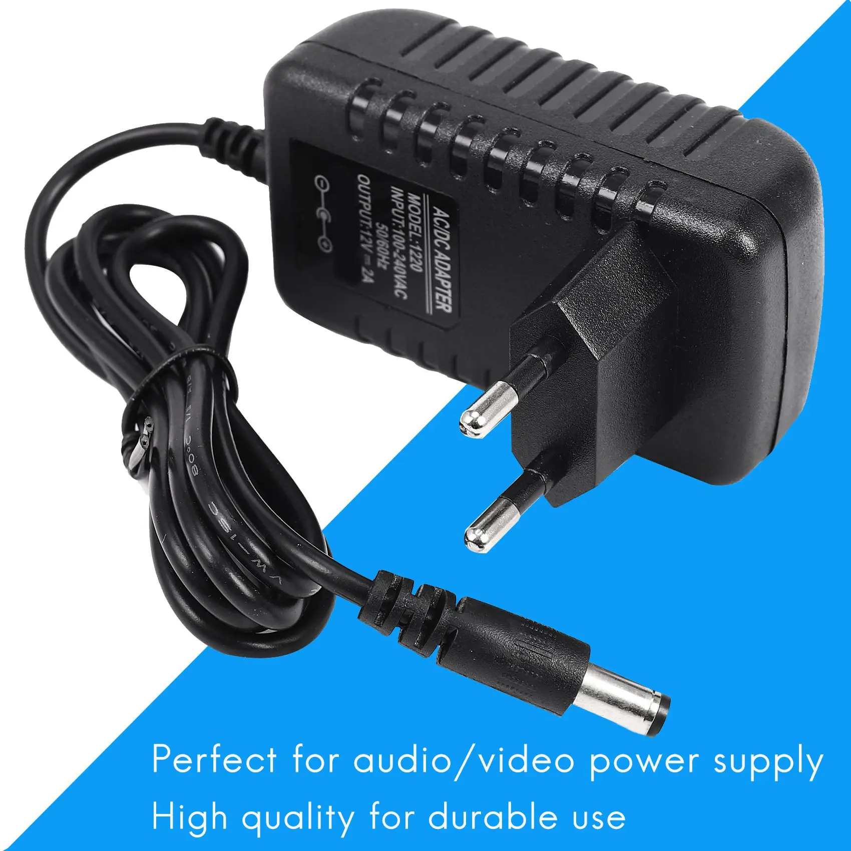 #88Z 12V 2A  Adapter for LED Strip,Ac/Dc 12V 2A 24W Power Supply Adapter Transformer Light Eu Plug (black)