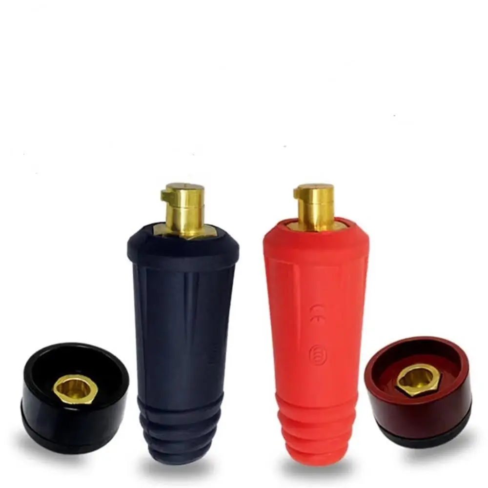 

4Pcs DKJ 10-25 35-50 50-70 Quick Fitting Male Cable Connector Europe Welding Machine Copper Plug Socket
