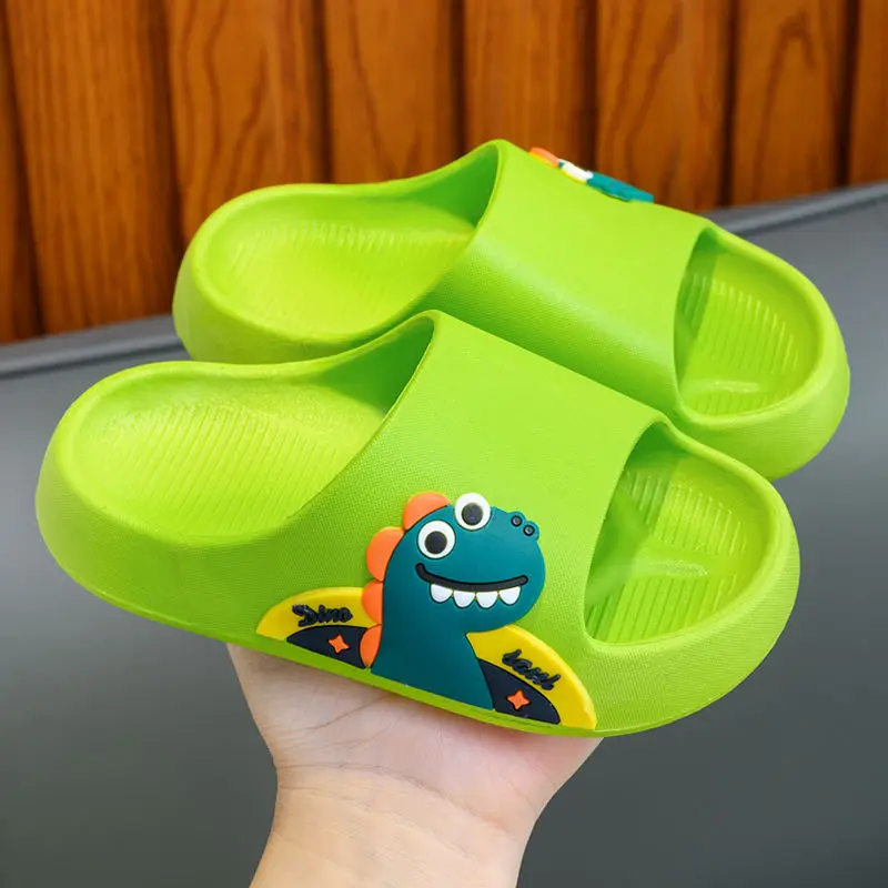 Kids Summer Children's Slippers Cute Animal Style Breathable Comfortable Non-slip Soft Family Bathroom Slippers Shoes