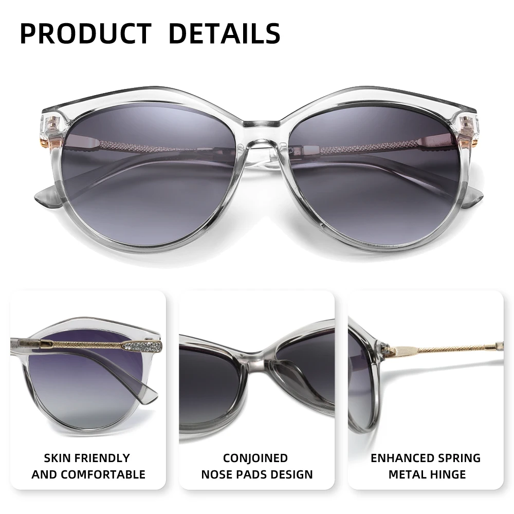 RIVIERSUN gafas de sol antideslumbrantes polarizadas de lujo para mujer UV400 gafas ojo de gato marco grande moda femenina verano conducción yewear