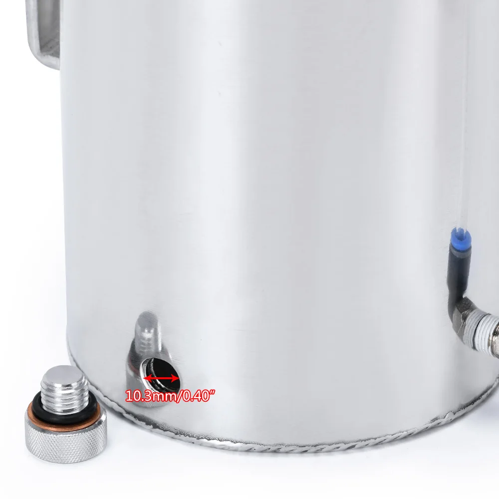 LZONE - 2L 2 LITRE Aluminum POLISHED ROUND OIL CATCH CAN TANK WITH BREATHER FILTER JR-TK01