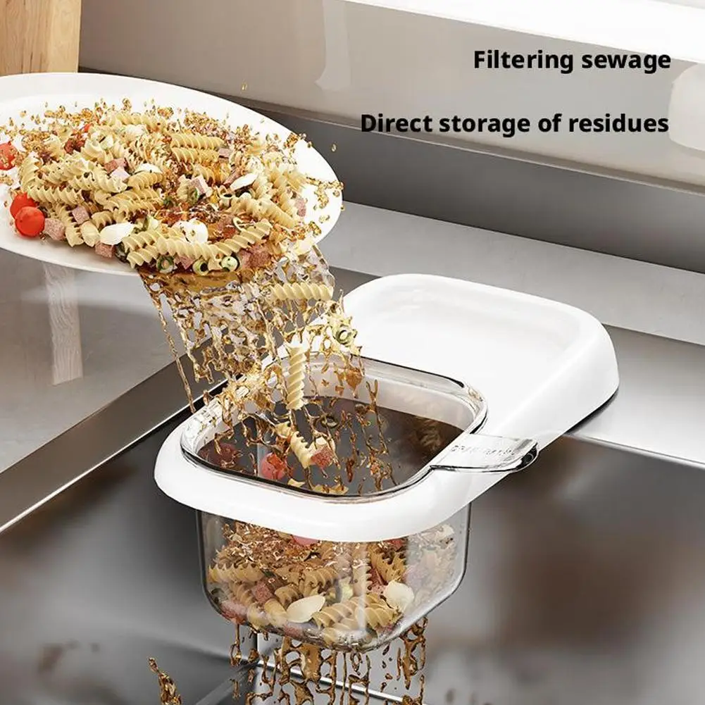 Kitchen Sink Strainer Basket Food Waste Catcher Collapsible Drain Rack with Handle for Washing Vegetables Dishes Fruits Draining