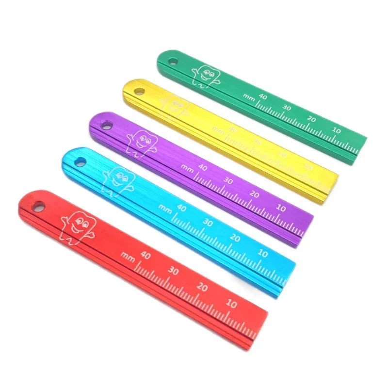 5PCS Aluminium Dental Endo Rulers High Quality Span Measure Scale Endodontic Finger Rulers Dentist Tools Dentistry Materials