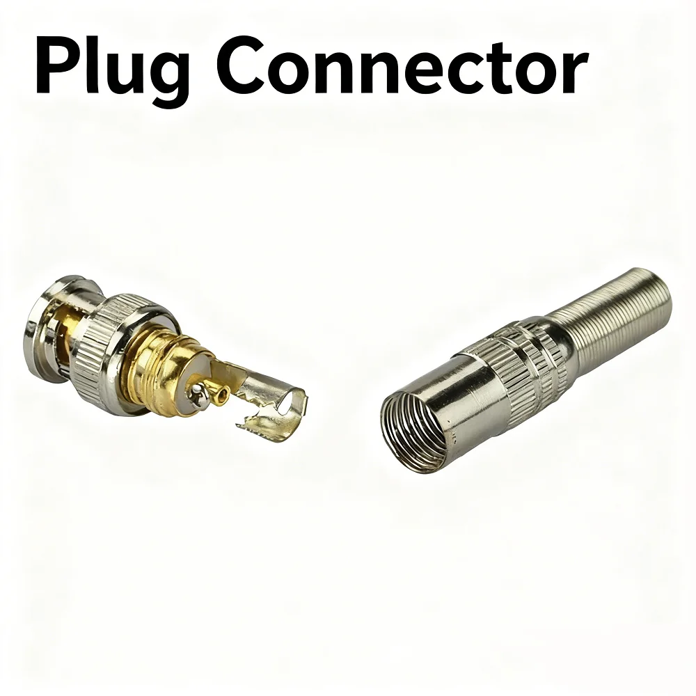 1PCS Universal for Monitoring Adapter For Q9-5 BNC Male Plug Connector Video Coupler Adapter Non Soldering Cable Connector