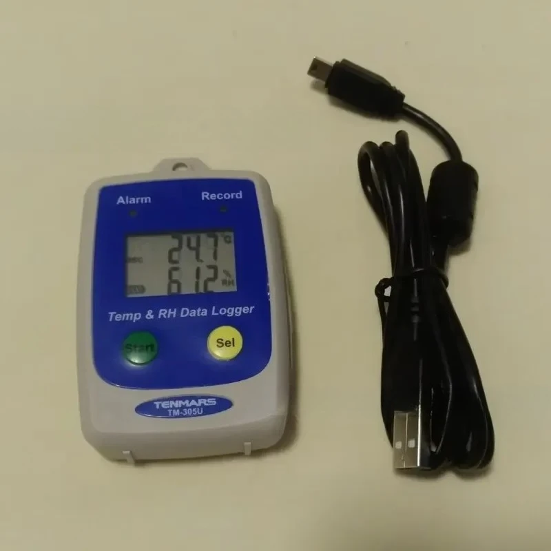 TM305U LCD Temp Humidity Data Logger, 0.1°C Accuracy 32GB Storage Recorder