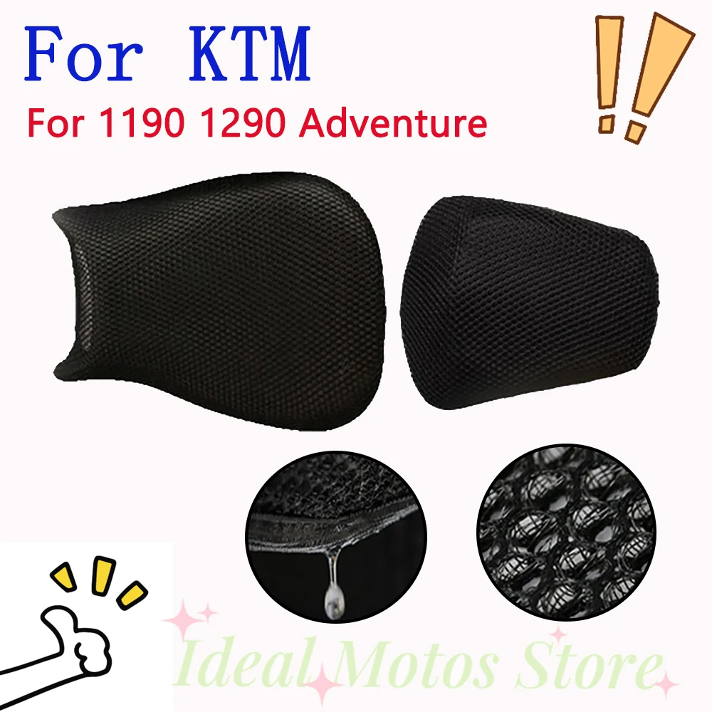

Motorcycle Accessories Breathable Mesh Seat Cover Heat Insulation Seat Cushion Cover Protector For KTM 1190 1290 Adventure
