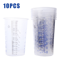 10 Pcs Paint Mixing Calibrated Cup Plastic Paint Mixing Cups 1000Ml Mixing Pots for Accurate Mixing of Paints and Liquids
