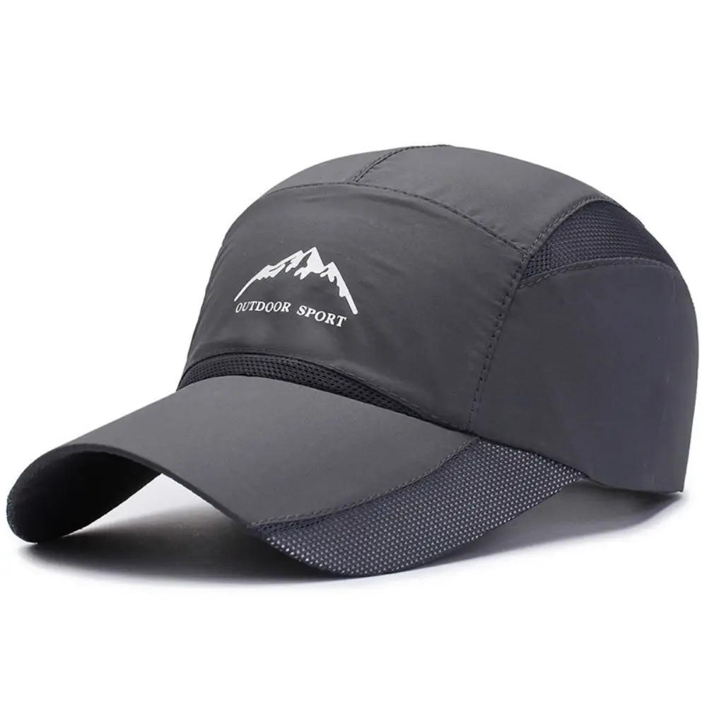 Mountain Printed Quick Dry Baseball Cap Adjustable UV Protection Breathable Mesh Sun Hat Extended Brim Fishing Sun Hat