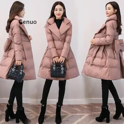 Irregular Dovetail Girl Down Korean Style Cotton Coat Women's Jacket Winter Clothes Trendy Fashion Elegant Cloak Parka Top