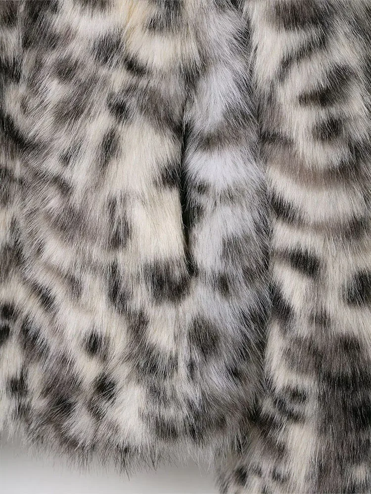 HH سترات شتوية أنيقة للسيدات دافئة مطبوعة بياقة مقلوبة وجيوب واحدة الصدر معاطف نسائية عصرية بأكمام طويلة