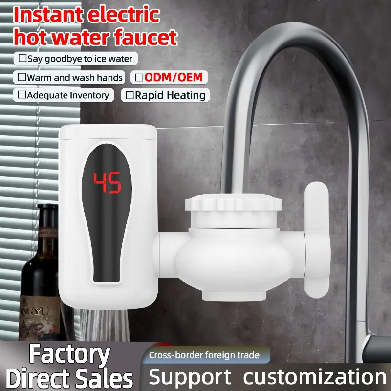 3000W Instant Electric Water Heater for Rapid Heating Kitchen Bathroom Basin Faucet Tankless Water Heater