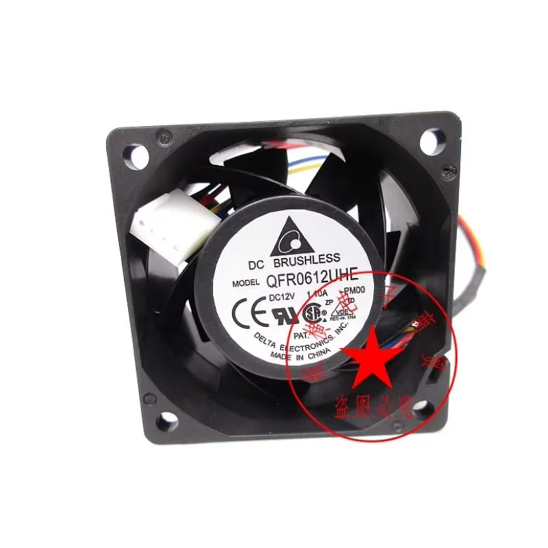 

Delta Electronics QFR0612UHE PM00 DC 12V 1.10A 60x60x38mm 4-Wire Server Cooling Fan