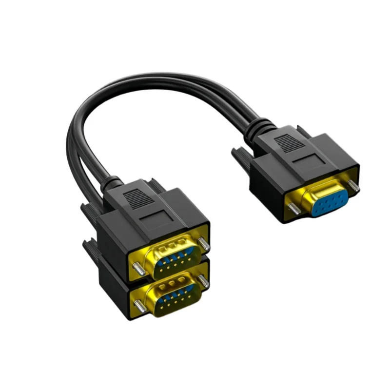 DB9 one-to-two serial line RS231 male-to-2 female cable connection line
