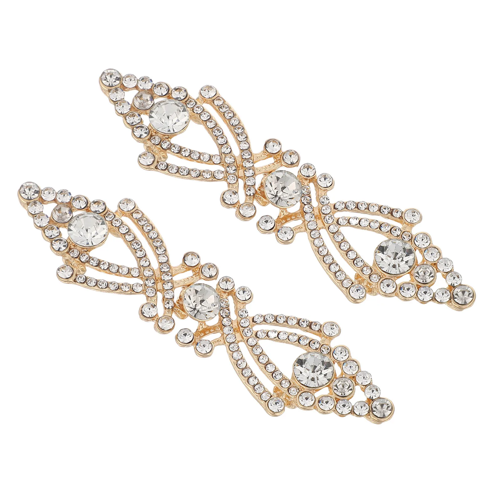 

2pcs Drilled Cape Buckles Rhinestone Metal Clasps Vintage Shawl Coat Clips Decorative Garment Fasteners Zinc Alloy Closure -