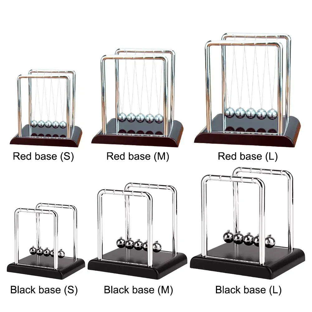 Newtons Cradle Steel Balance Ball Teaching Supplies Physics Science Pendulum Desk Kinetic Motion for Home and Office
