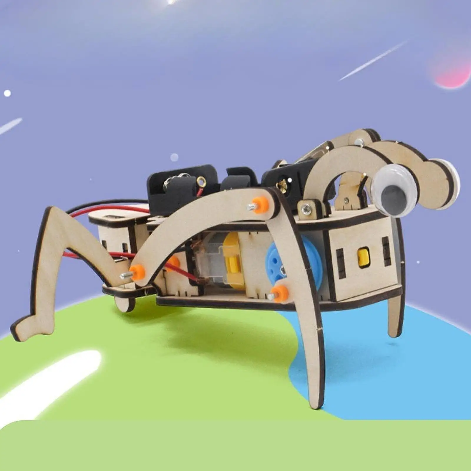 

Деревянная модель робота, игрушка, студенческий набор для научных экспериментов, подарок на день рождения, обучающая игрушка для стебля, детский образовательный комплект