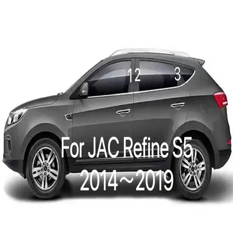 

6Pcs Gloss Black Car Door Window Trim Pillar Posts Decorative Cover Trim for JAC 2015-2019 S3 S4 2013-2019 S5 2014-2018 2019