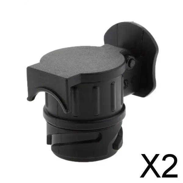 2xRound 13 Pin to 7 Pin Trailer Towing Plug Socket Adapter Connector