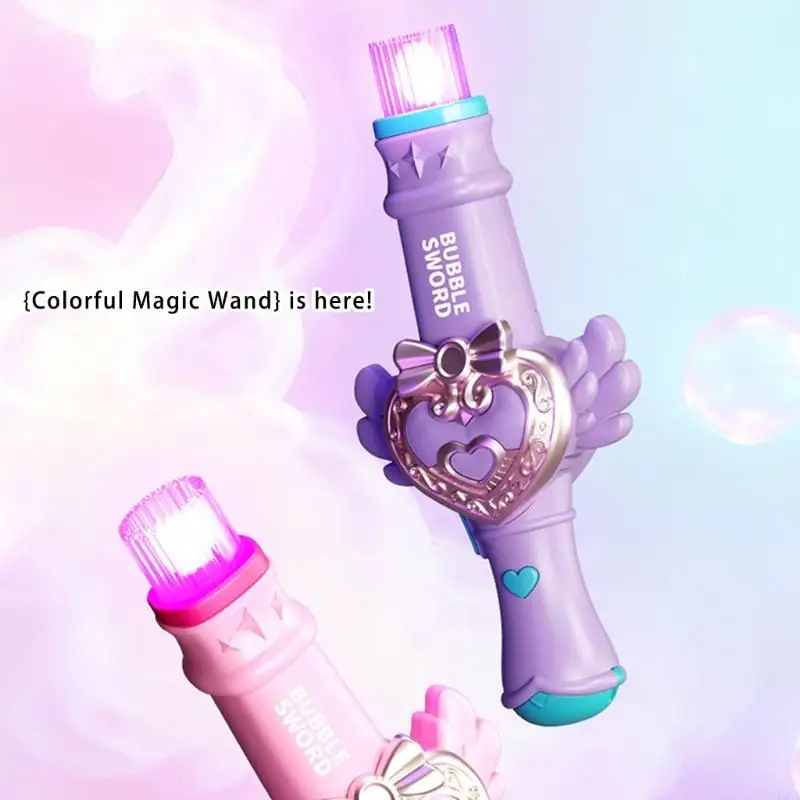 Automatische Seifenblasenmaschine, Blasengebläsepistolen mit Nebel für Kleinkinder, Kinder, beleuchtetes elektrisches A2UB