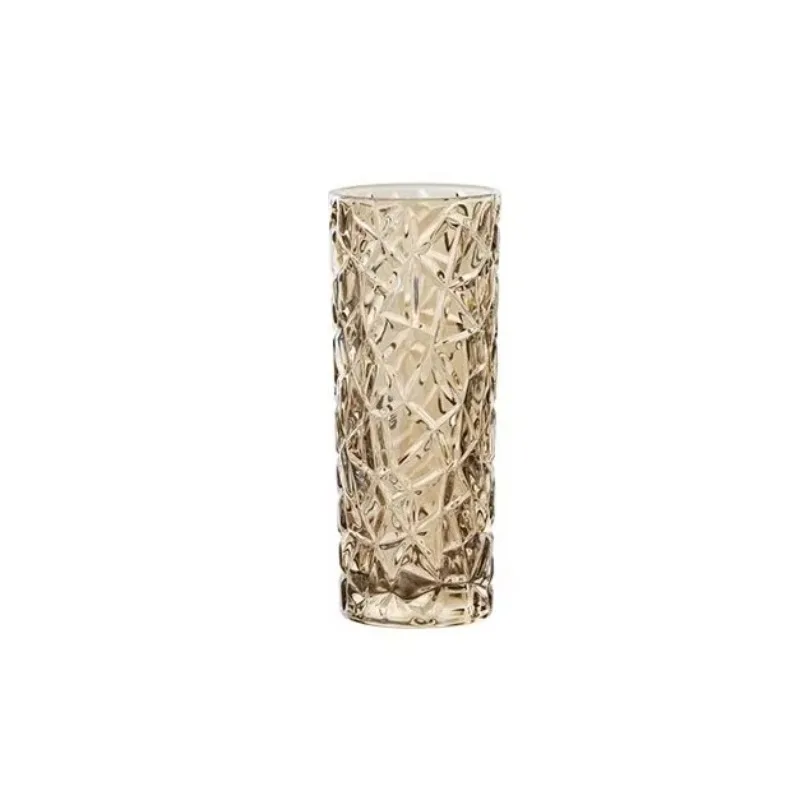 

CL Modern Simple Fashion Thickened Glass Water Raising Rose Lily Dried Flower Arrangement Living Room Vase