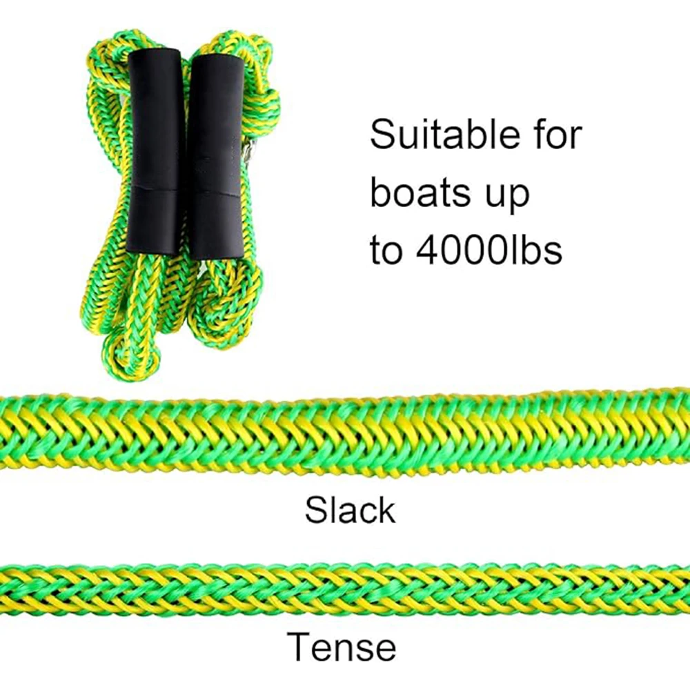 4ft 2200lbs Boat mooring line double braided nylon polyester rope