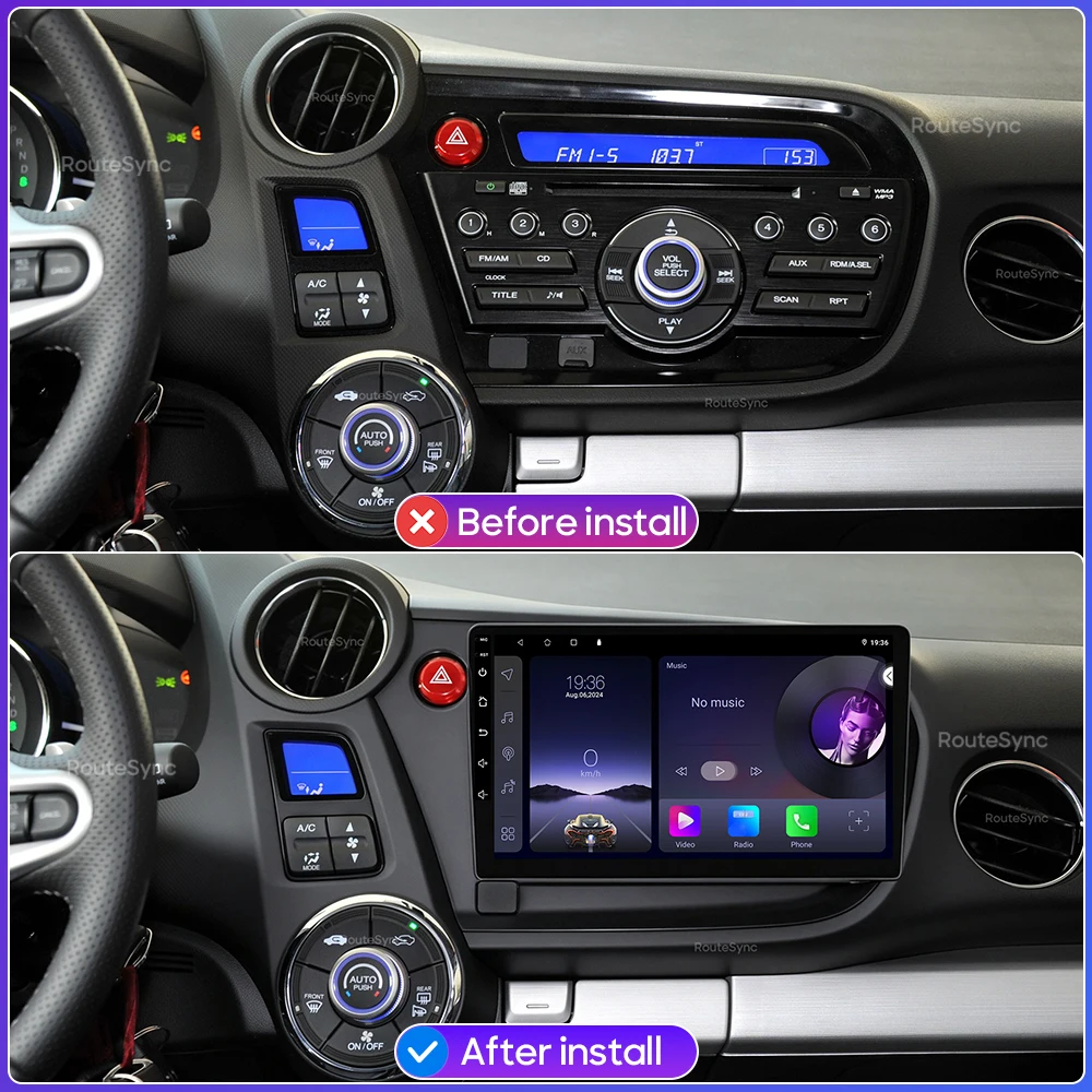 Car Multimedia Player For Honda Insight 2 2009 - 2014 Android 16 Radio Carplay Auto 2din GPS Navigation Stereo Video Head Unit