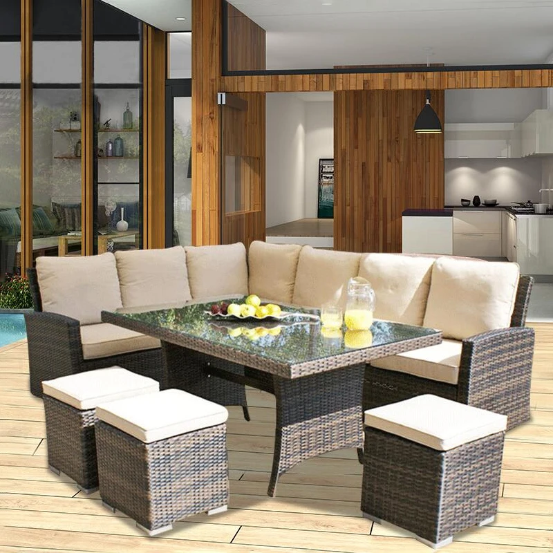 *s forMost Popular Rattan Garden Furniture Chairs Table Set Modern Outdoor Sofa&