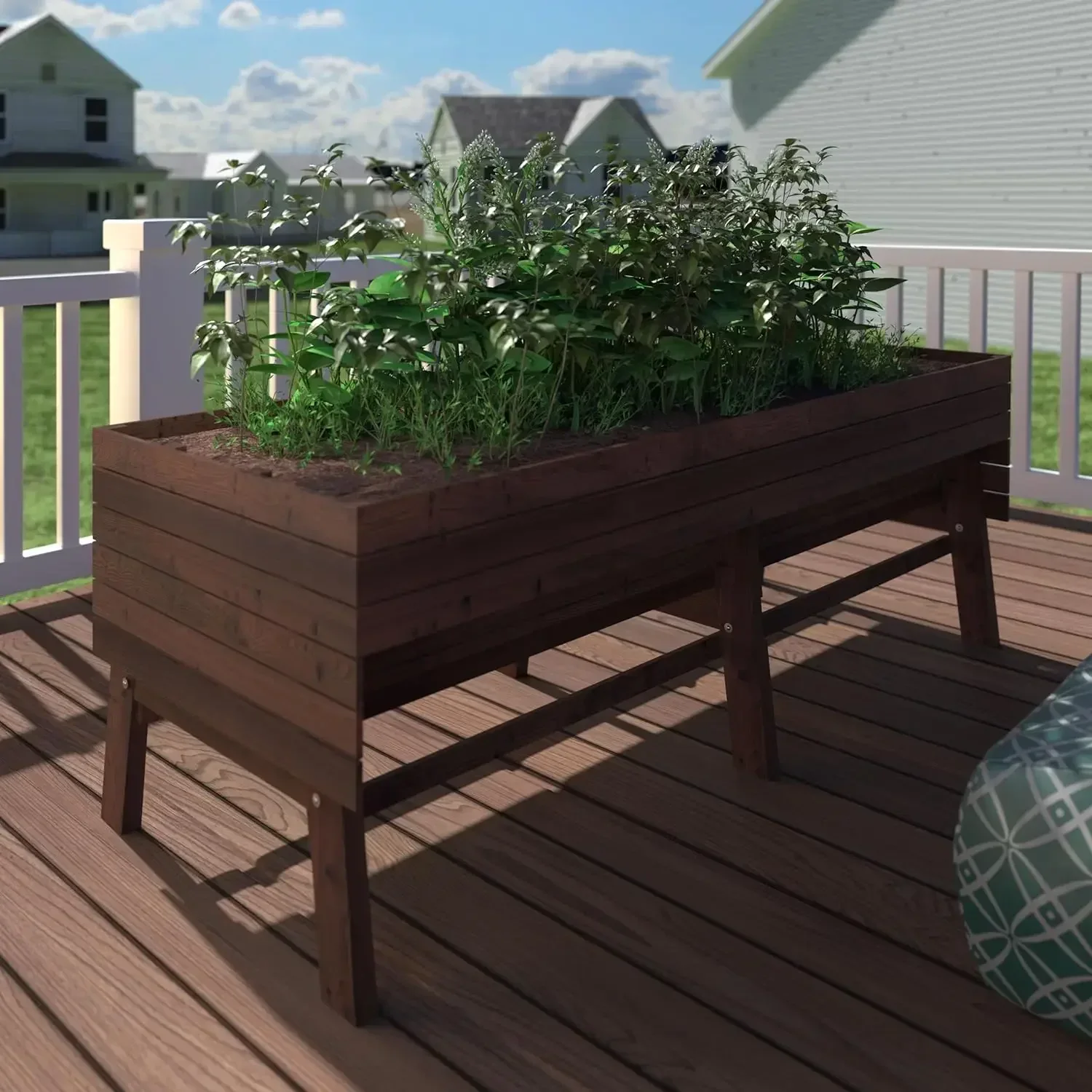 MUPATER 6x3x2FT Cedar Raised Garden Bed for Outdoor, Raised Garden Bed wit 6 Legs, 837lbs Large Elevated Garden Planter Box with