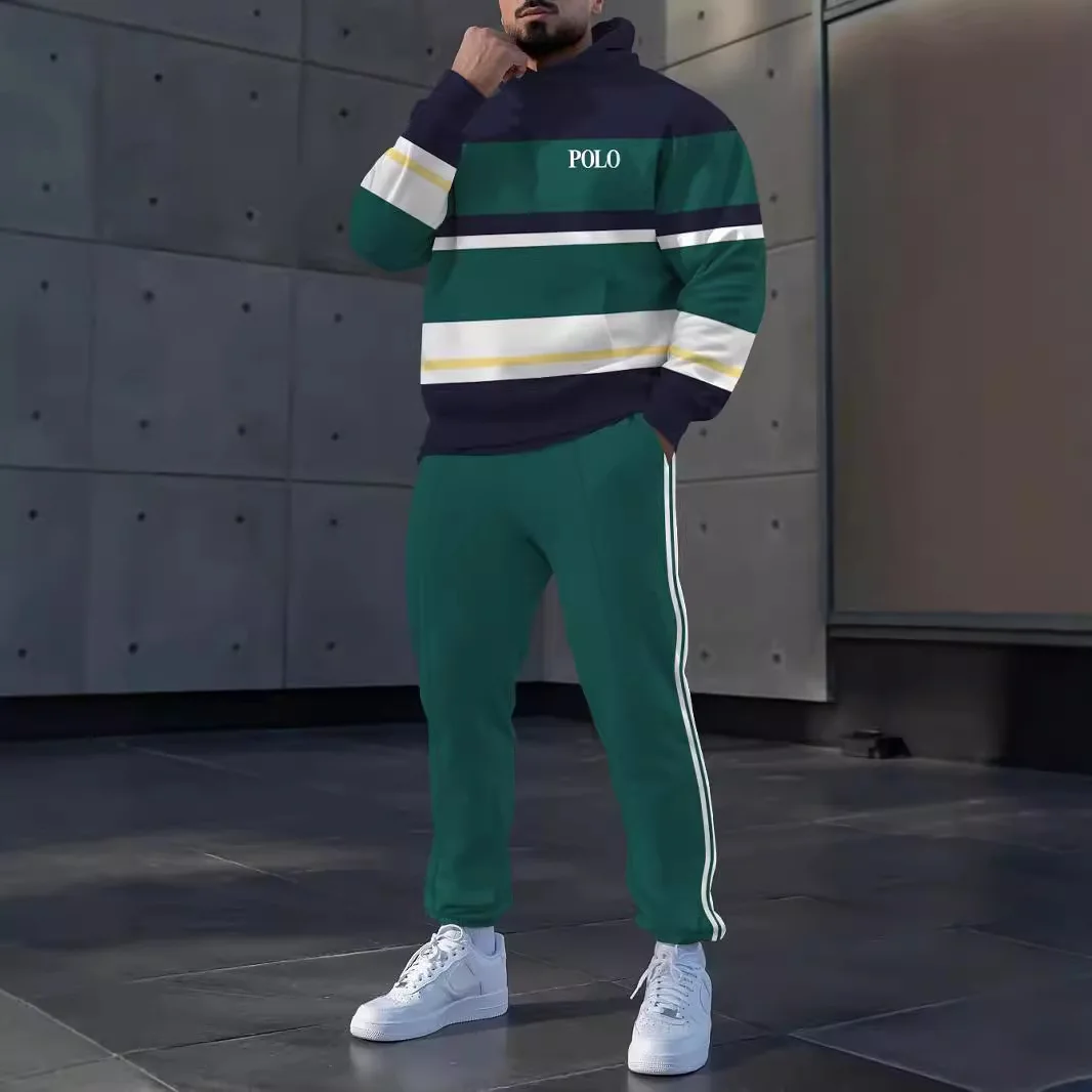 2024 New Spring and Autumn Printed Long Sleeve Hoodie Set with Loose Head and Hoodie Tracksuit Hoodies