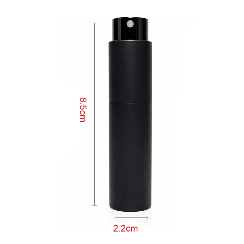 5ml 3er-Pack Reise-Parfümzerstäuber, tragbarer Kölnischwasser-Sprüher mit feinem Nebel, drehbarer Düse, Trichter und Tropfer, Schwarz – Detail 5