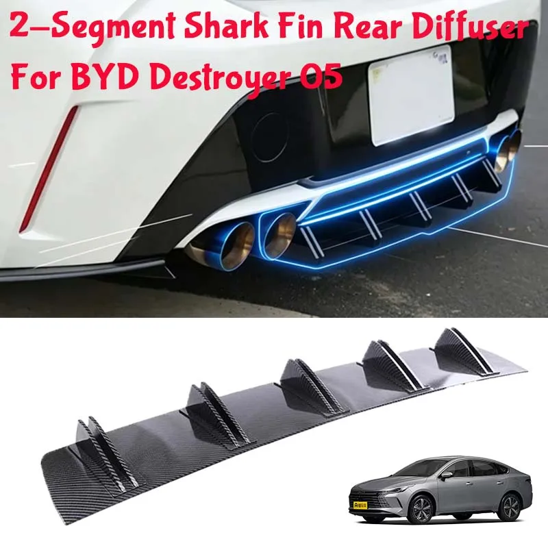 For BYD Destroyer 05 Shark Fin Rear Diffuser Split Chassis Spoiler Auto Aerodynamic Parts Aerodynamic Modification