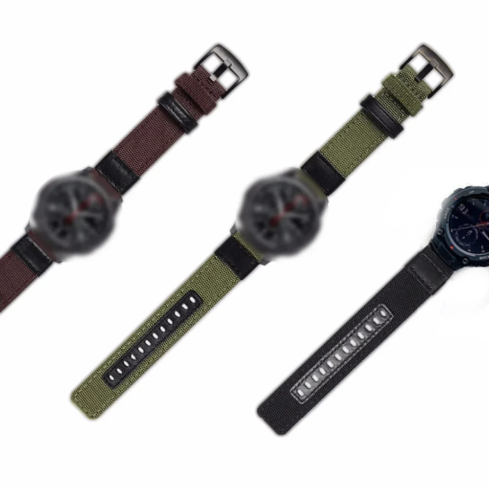 Correia de nylon de luxo para Huami Amazfit T-Rex 2, pulseira relógio inteligente, pulseira esportiva, T Rex Pro pulseira, Correa