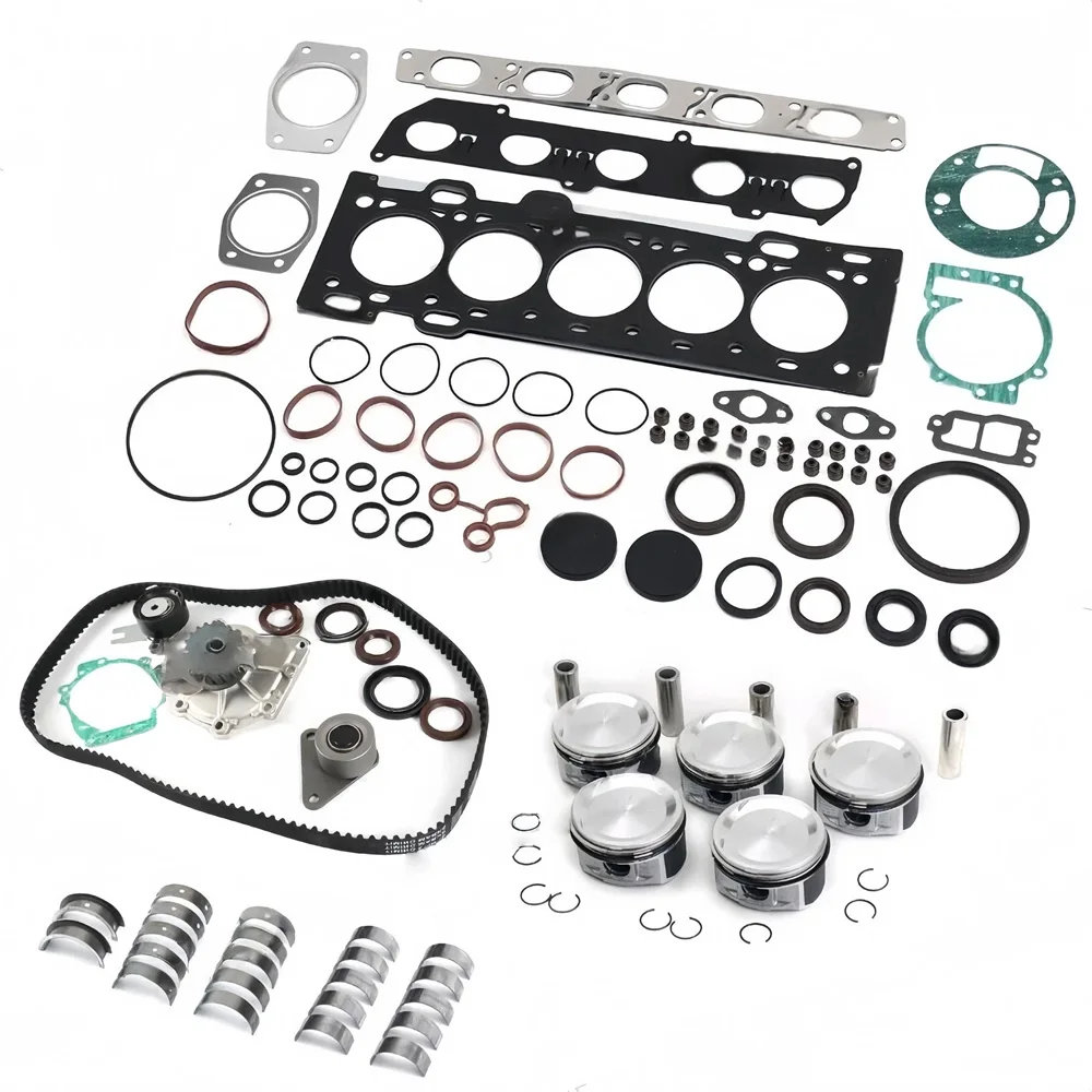 Engien Part Full Gasket Piston Bearings Timing Belt Set Fit 2.5 L L5 Gas B5254T7 B5254T3 For 2005-2012 Volvo S40 S60 S80 2.5 T5