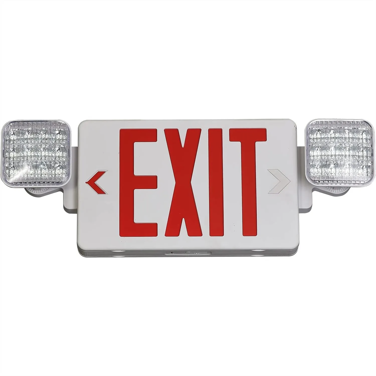 

Red Exit Sign with Emergency Lights, LED Emergency Light with Battery Backup, AC 120/277V, Commercial Emergency Lights Combo for